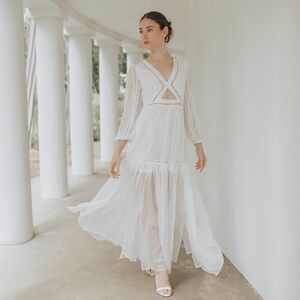 HILTON CUT-OUT DRESS - OFF WHITE